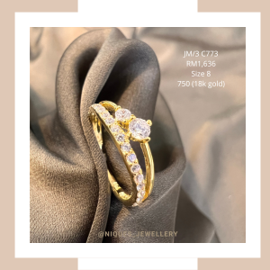Jelutas with 2 Mini Stones Ring