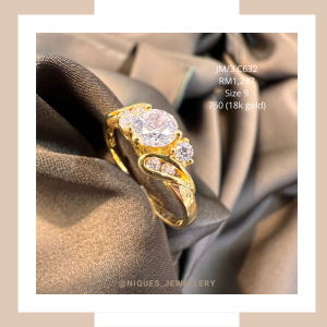 3 stones Diagonal Ring
