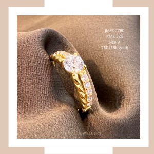 Double Layered with 1 Stone Ring