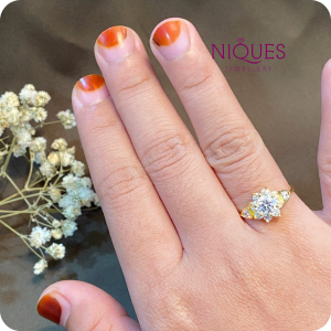 Flower and Love (on the side) Ring